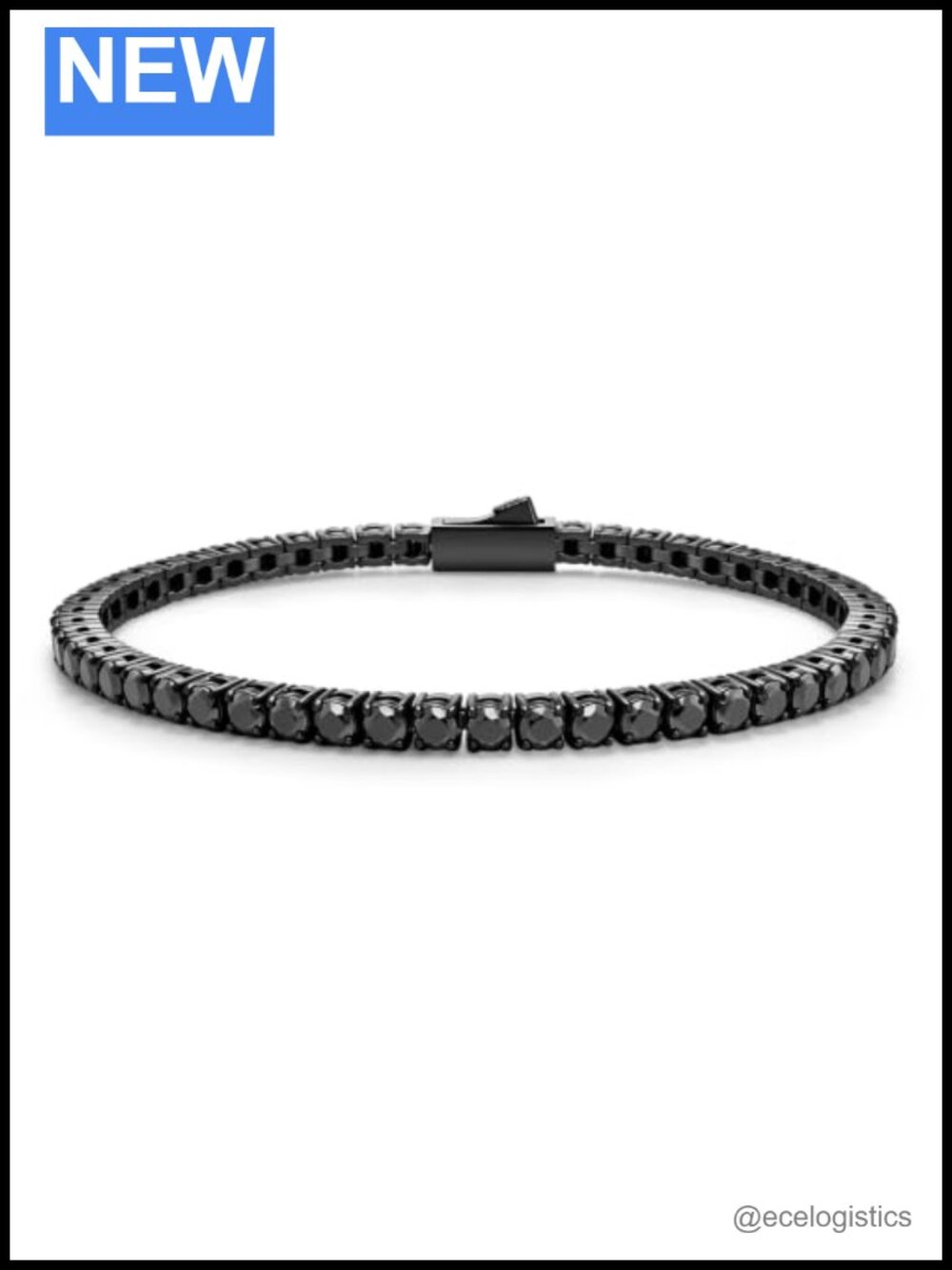 Moissanite Tennis Bracelet 3mm Water-Resistant Stainless Steel Unisex